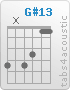 Chord G#13 (4,x,4,3,1,1)